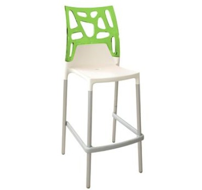 Барный стул EGO-Rok white-green